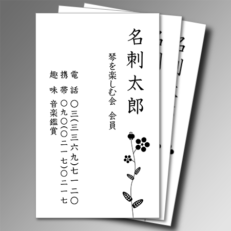 シニア世代のプライベートを充実させる名刺！ シニア名刺:al-0025